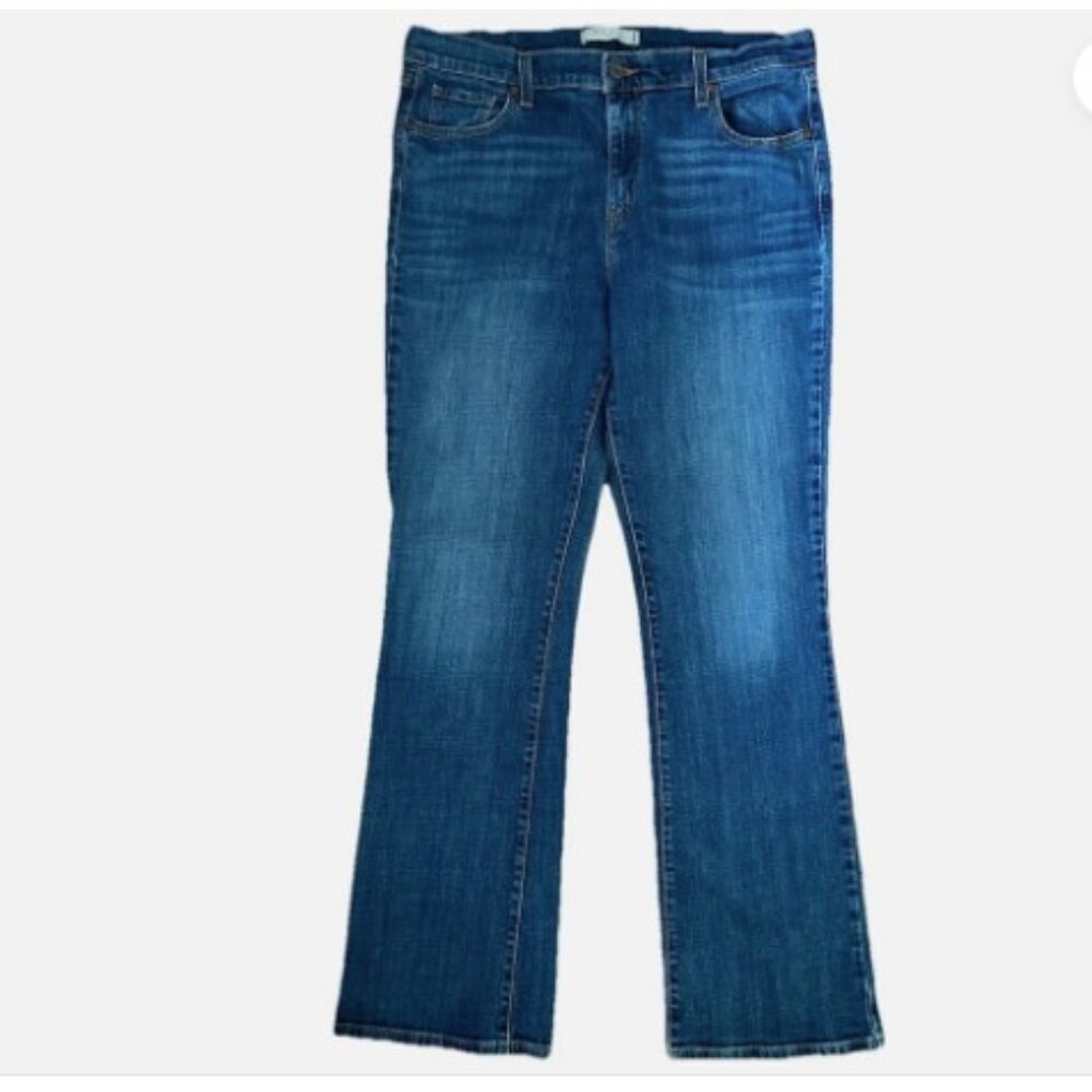 Levi's 515 Bootcut Jeans Women's Size 16 Long & Curvy Western Denim Embroidered - Picture 2 of 14